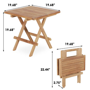A-ECO LIVING Folding Side Tables for Patio,Portable Side Coffee Table for Garden,Lawn,Porch,Backyard