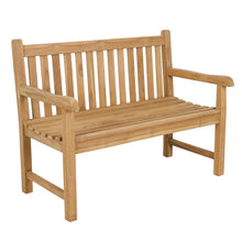 Load image into Gallery viewer, A-ECO LIVING Teak Outdoor Bench, 2-Seat Wood Patio Bench, 47 inch Patio Long Garden Bench Ideal for The Front Porch, Backyard, Deck, Lawn