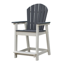 Load image into Gallery viewer, A-ECO LIVING Adirondack Bar Stools Chair, White and Grey Patio High Back Bar Chair
