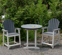 Load image into Gallery viewer, A-ECO LIVING Adirondack Bar Stools Chair, White and Grey Patio High Back Bar Chair
