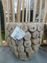 Load image into Gallery viewer, MURCANO Natural Teak Wood, Decorative Pots Modern Design Pots Drainage Holes Planters Flower Pots for Terrace Outdoor Garden Indoor
