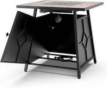 Load image into Gallery viewer, MURCANO 28&#39;&#39; Propane Fire Pit Table for Patio Outdoor, 40000BTU Gas Fire Table with Weather Cover, Lid, and Volcanic Rock, Pulse Ignition System, Stainless Steel Black
