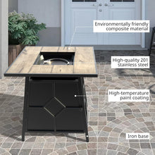 Load image into Gallery viewer, MURCANO 28&#39;&#39; Propane Fire Pit Table for Patio Outdoor, 40000BTU Gas Fire Table with Weather Cover, Lid, and Volcanic Rock, Pulse Ignition System, Stainless Steel Black
