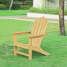 Load image into Gallery viewer, A-ECO LIVING Teak Adirondack Chair, Outdoor Adirondack Chair, Patio Seating Wooden Chair, Water &amp; Weather Resistant Outside Furniture for Patio, Deck, Lawn, Garden, Backyard or Terrace
