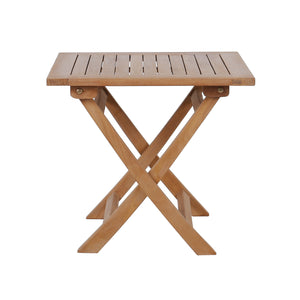 A-ECO LIVING Teak Side Table for Patio, Portable Wooden Outdoor Side Table for Garden, Square Picnic Table for Lawn, Porch, Backyard