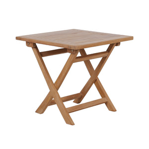 A-ECO LIVING Teak Side Table for Patio, Portable Wooden Outdoor Side Table for Garden, Square Picnic Table for Lawn, Porch, Backyard