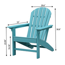 Load image into Gallery viewer, A-ECO LIVING Adirondack Chair, HDPE All-Weather Patio Seating Outdoor Chair, Lifetime Outside Furniture  (4 Colors Available)
